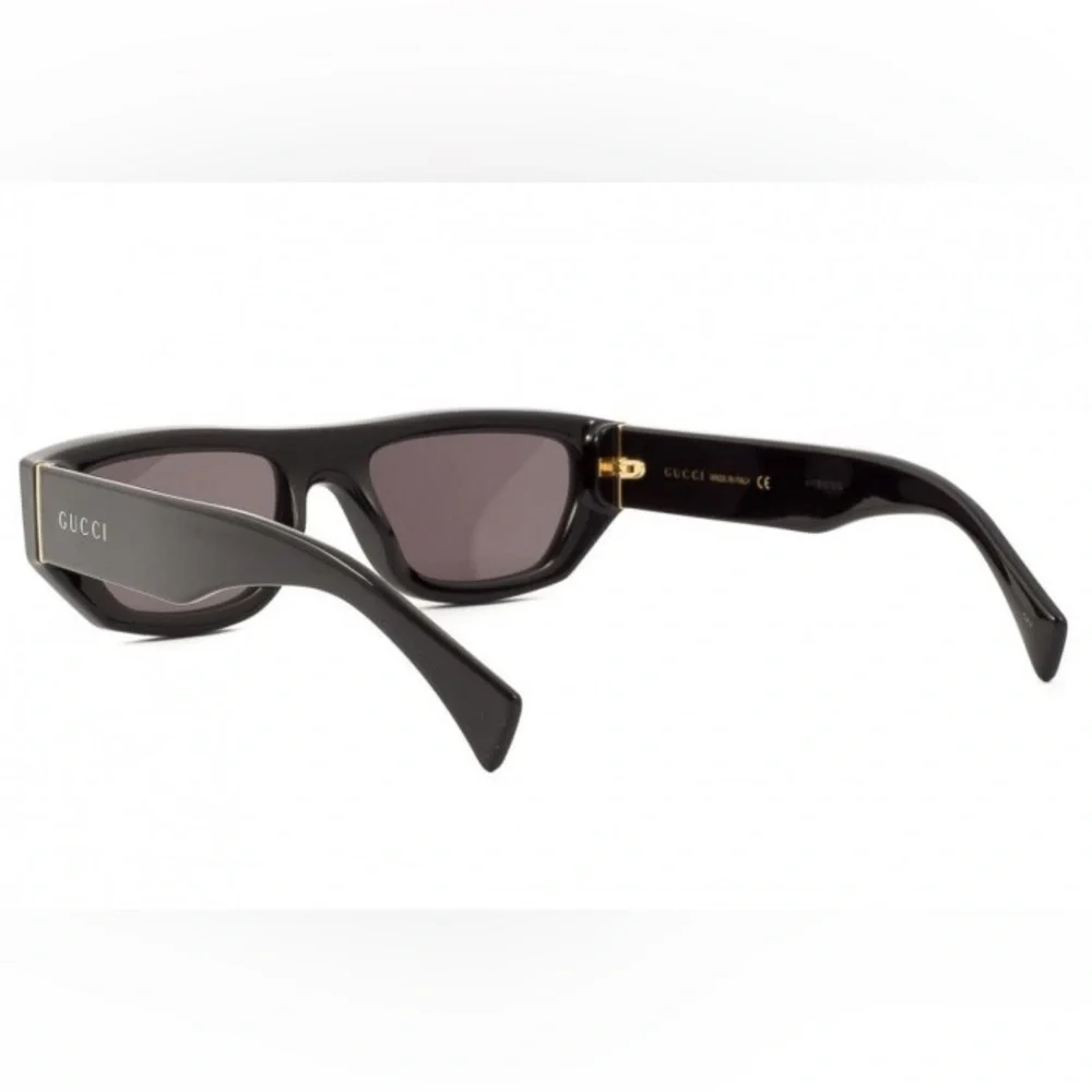 New - GUCCI GG1134S 002 square sunglass comes shiny black frame with dar…